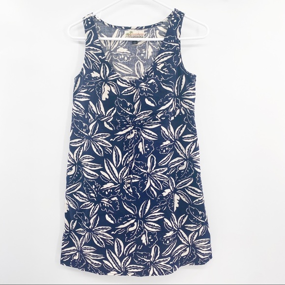 PATAGONIA I Pataloha Limited Edition Tropical Navy Floral Dress Organic Cotton 2 - Picture 3 of 11
